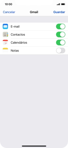 Se o ecrã mostrar esta imagem, a sua conta foi identificada e configurada automaticamente. Siga as indicações no ecrã para introduzir informações adicionais e concluir a configuração.