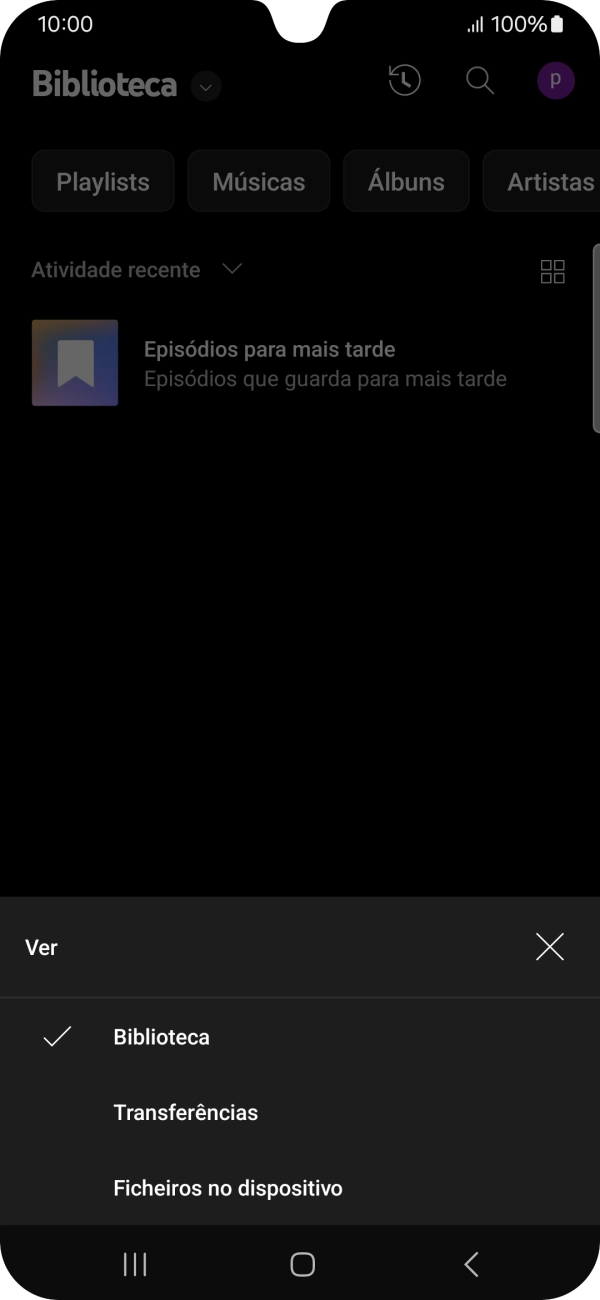 Prima a categoria pretendida e dirija-se ao ficheiro de música pretendido.