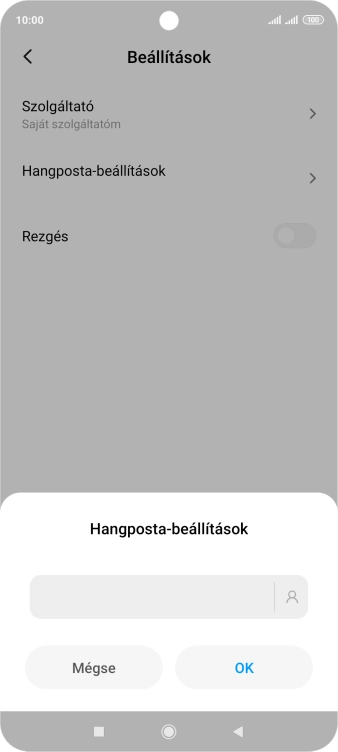 Írd be azt, hogy +36709090999, és válaszd az OK lehetőséget.