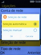 Para selecionar a rede manualmente, escolha Seleção manual para desativar a função.