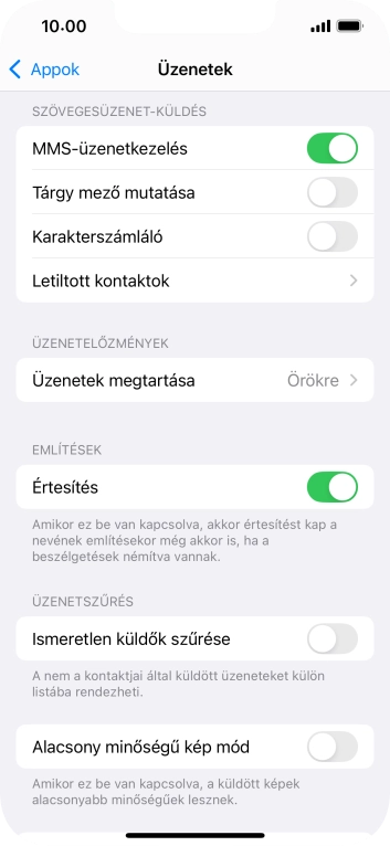 Húzd az ujjad felfelé a kijelző aljáról, hogy visszatérj a kezdőképernyőhöz.