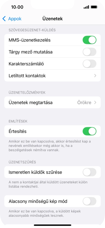 Húzd az ujjad felfelé a kijelző aljáról, hogy visszatérj a kezdőképernyőhöz.