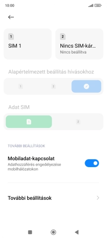 Válaszd a SIM- kártya nevét.
