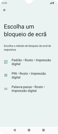 Prima o código de bloqueio do telefone pretendido e siga as indicações no ecrã para estabelecer um código de bloqueio adicional.