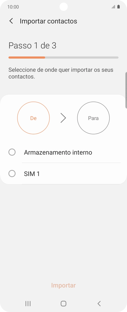 Prima o nome do cartão SIM.