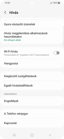 Válaszd a Hangposta lehetőséget.