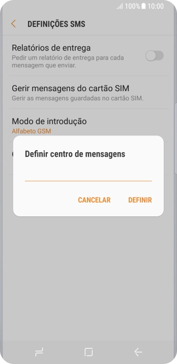 Introduza +351911616161 e prima DEFINIR.
