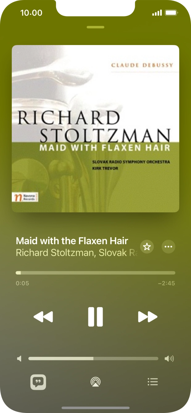 Prima a seta para a direita para ir para o ficheiro de música seguinte.