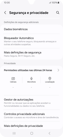Prima Mais definições de segurança.