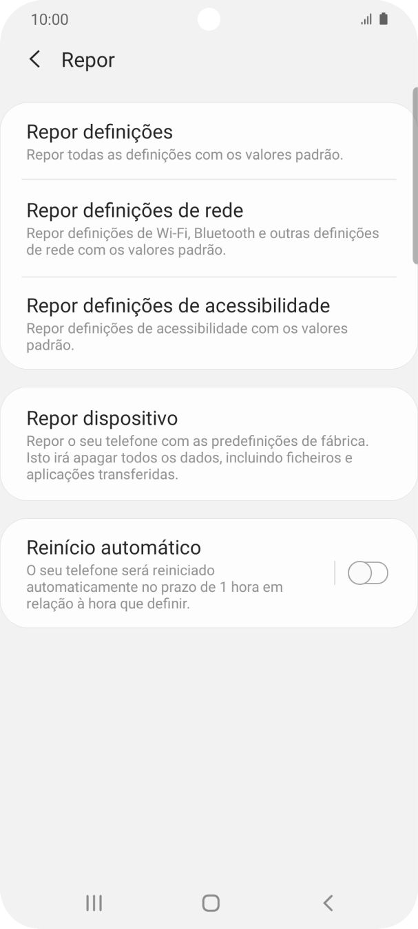 Prima Repor dispositivo.