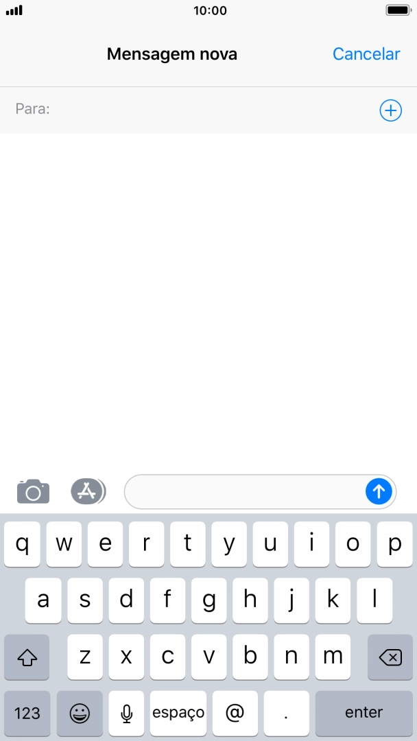 Prima Para: e introduza as primeiras letras do nome do destinatário.