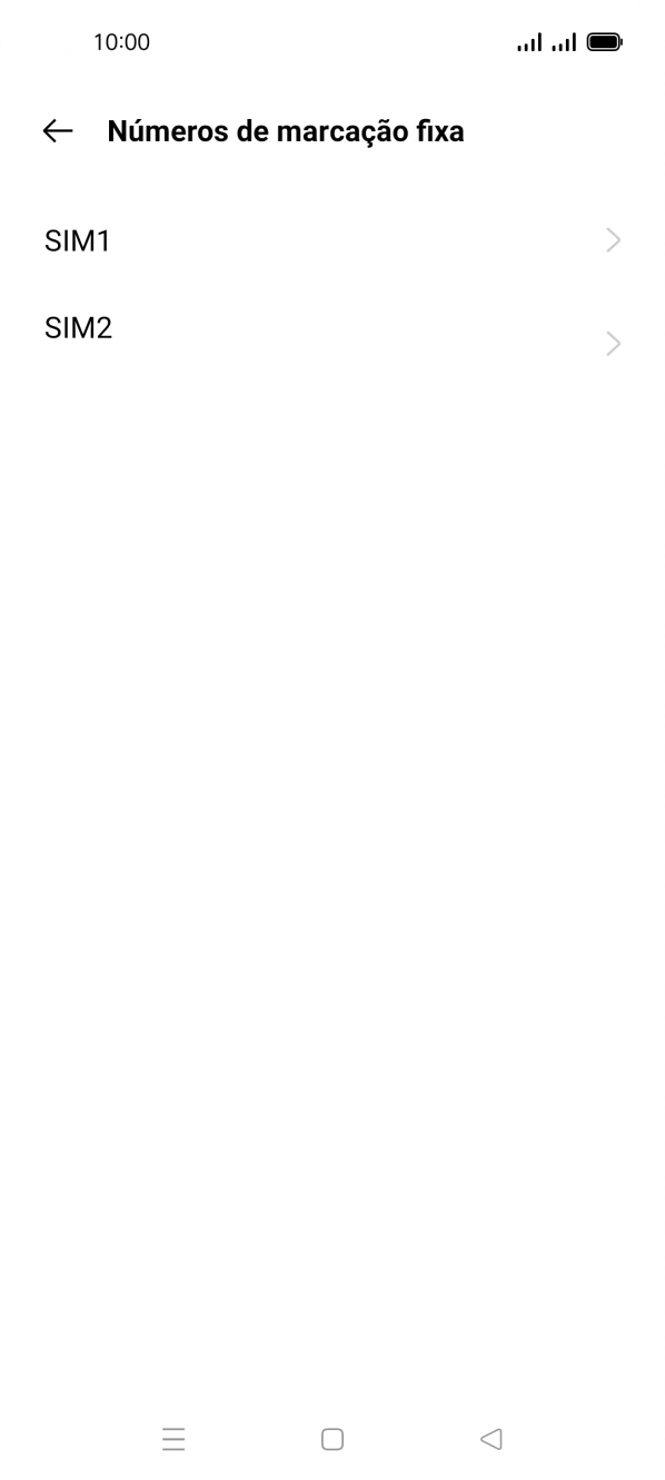 Prima o cartão SIM pretendido.