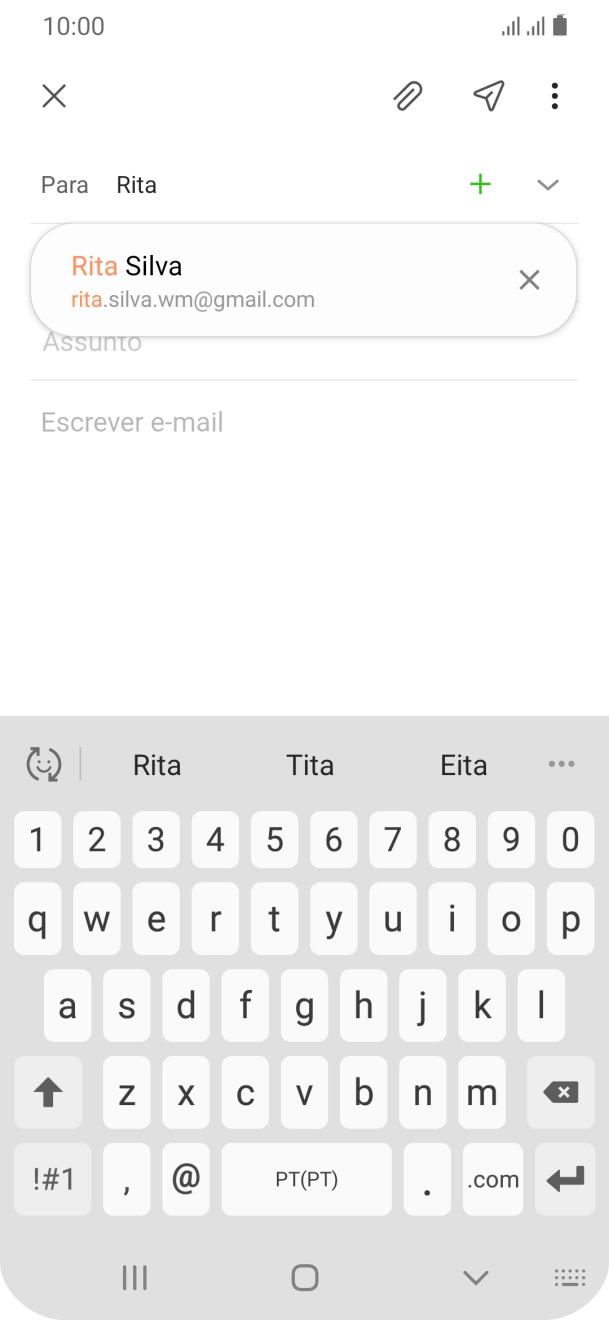 Prima o contacto pretendido.