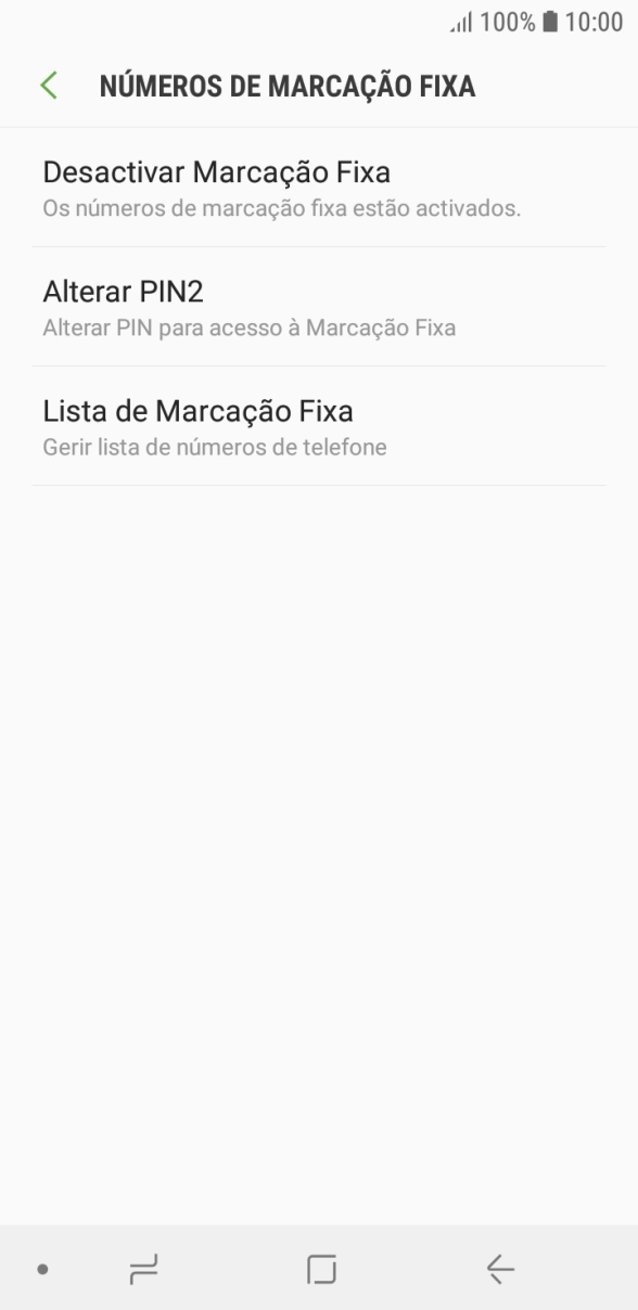 Prima Desactivar Marcação Fixa.