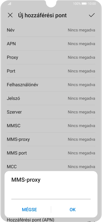 Írd be azt, hogy 80.244.097.002, és válaszd az OK lehetőséget.