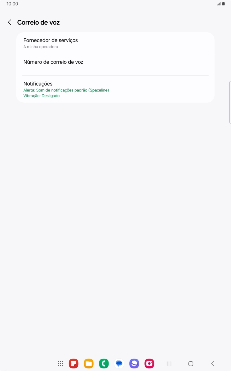 Prima Número de correio de voz.