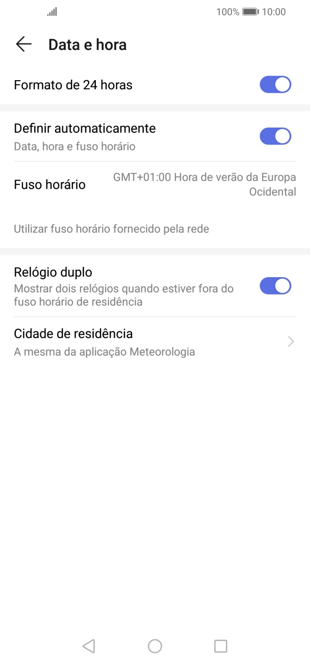 Prima a tecla de início para terminar e voltar ao ecrã inicial.
