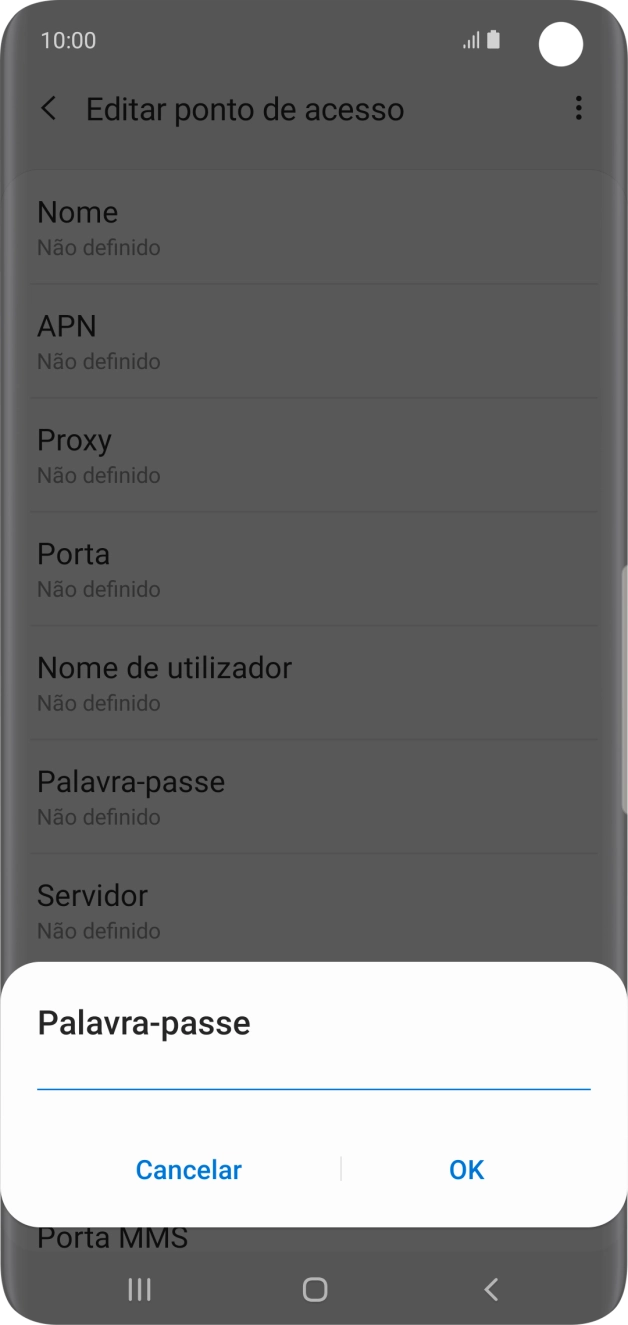 Introduza vodafone e prima OK.