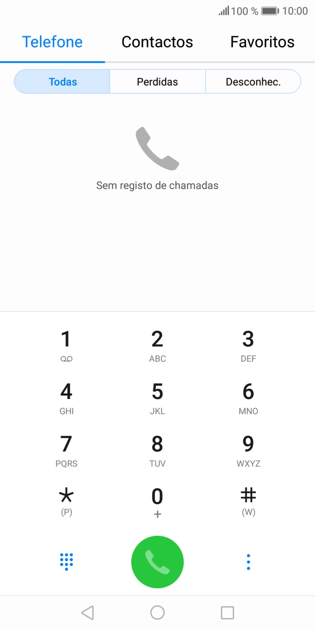 Prima o ícone de menu.