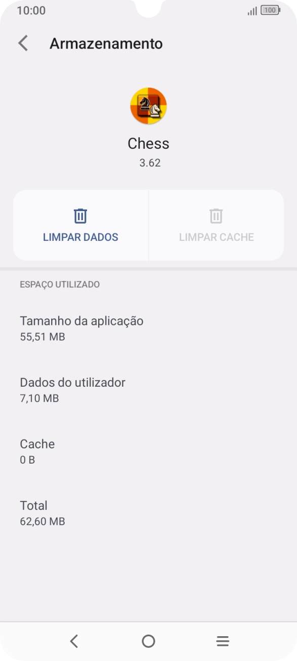 Prima a tecla de início para terminar e voltar ao ecrã inicial.