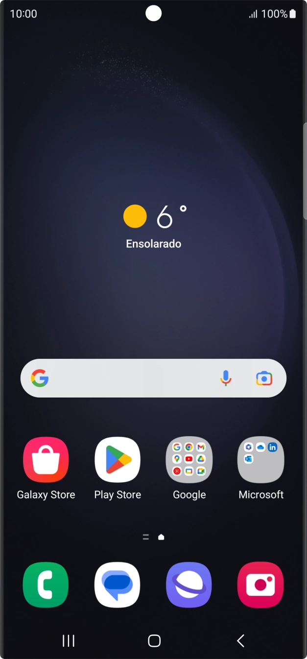 Deslize dois dedos sobre o ecrã de cima para baixo a partir do topo do ecrã.