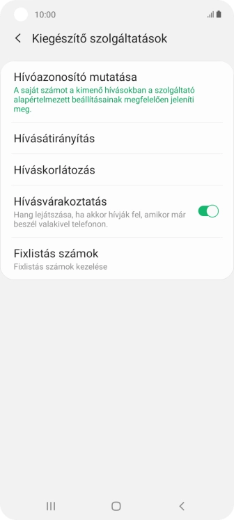 Válaszd a Hívásátirányítás lehetőséget.