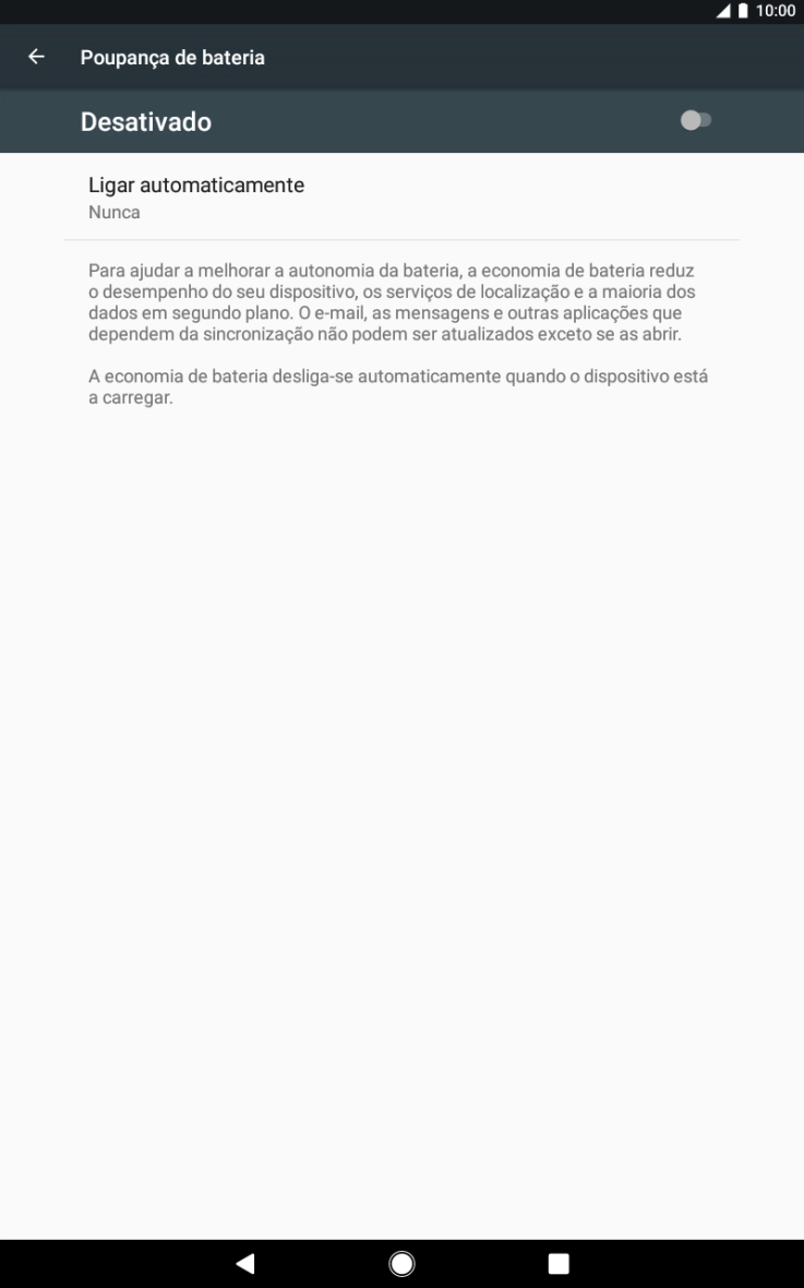 Prima o indicador para ativar a função.