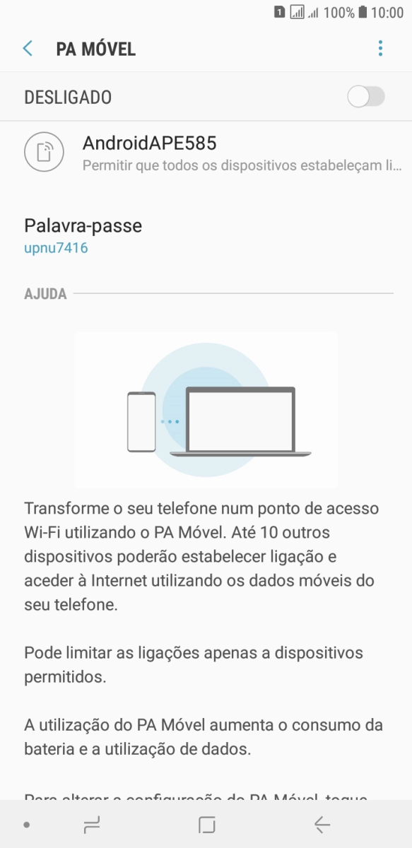 Prima o ícone de menu.