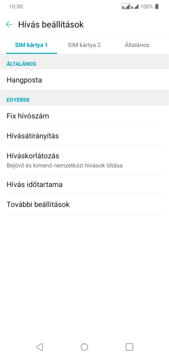 Válaszd a További beállítások lehetőséget.