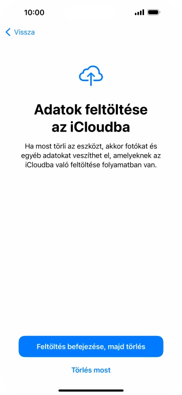 Válaszd a Törlés most lehetőséget.