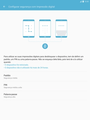 Prima o código de bloqueio pretendido e siga as indicações no ecrã para estabelecer um código de bloqueio adicional.