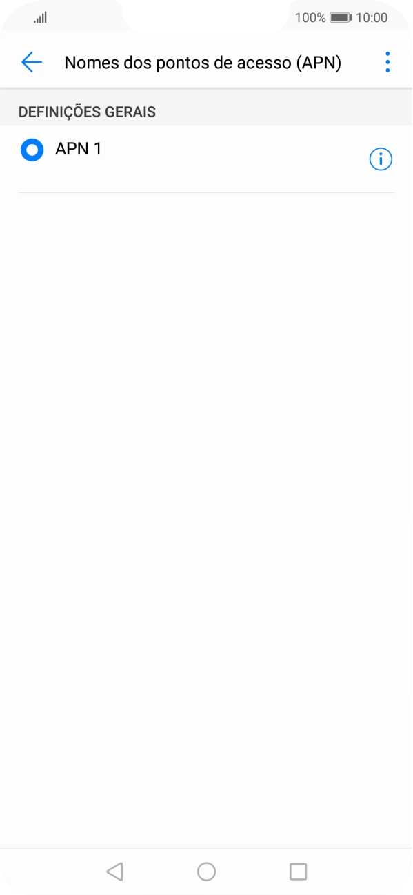 Prima o ícone de menu.