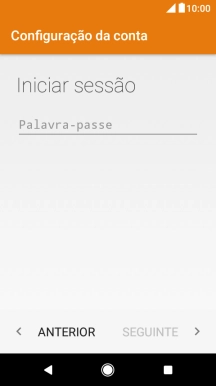 Prima Palavra-passe e introduza a password da sua conta de e-mail na Vodafone.