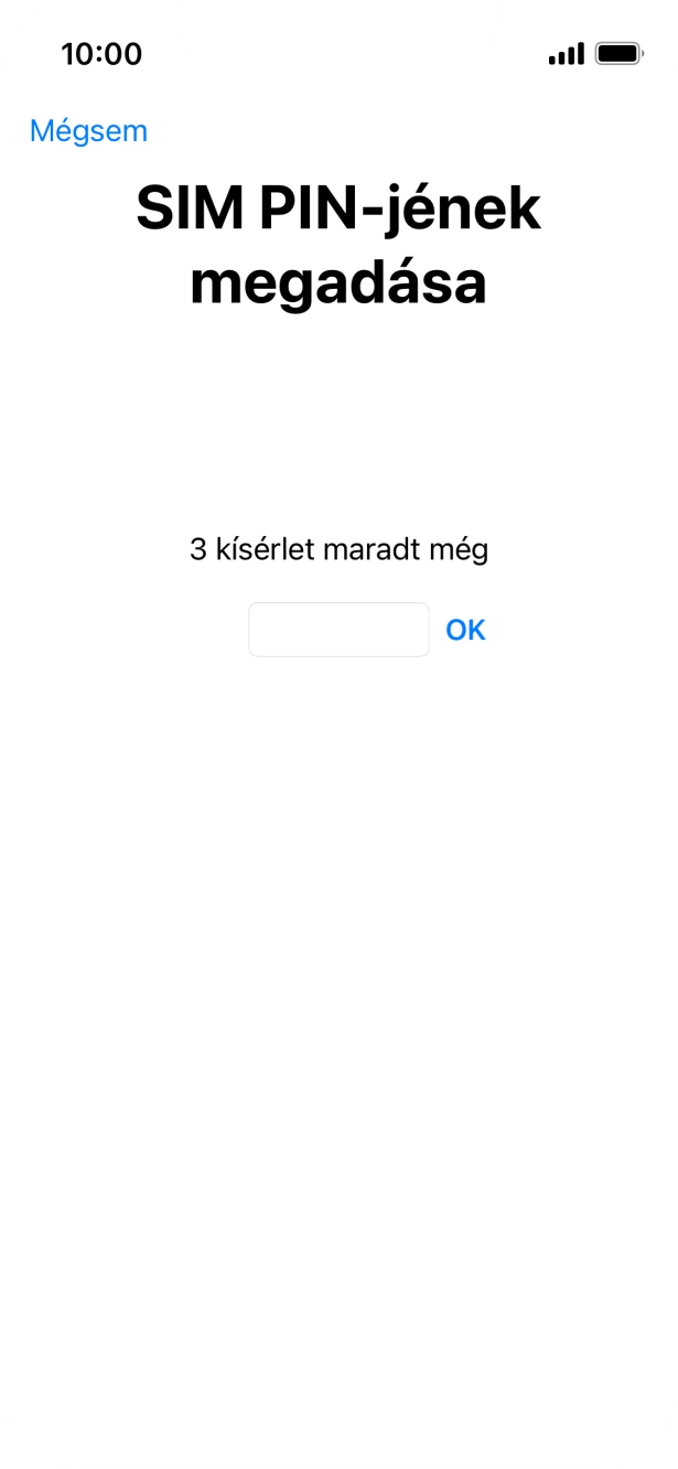 Amennyiben a SIM-kártyád zárolva van, írd be a PIN-kódodat, és válaszd az OK lehetőséget.