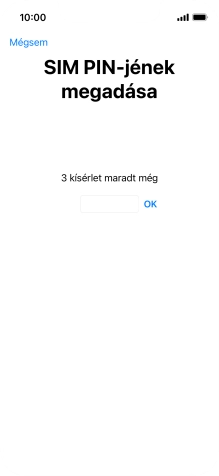 Amennyiben a SIM-kártyád zárolva van, írd be a PIN-kódodat, és válaszd az OK lehetőséget.