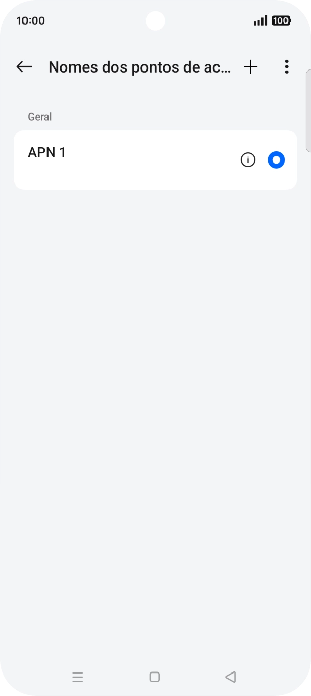 Prima o ícone de nova ligação de dados.