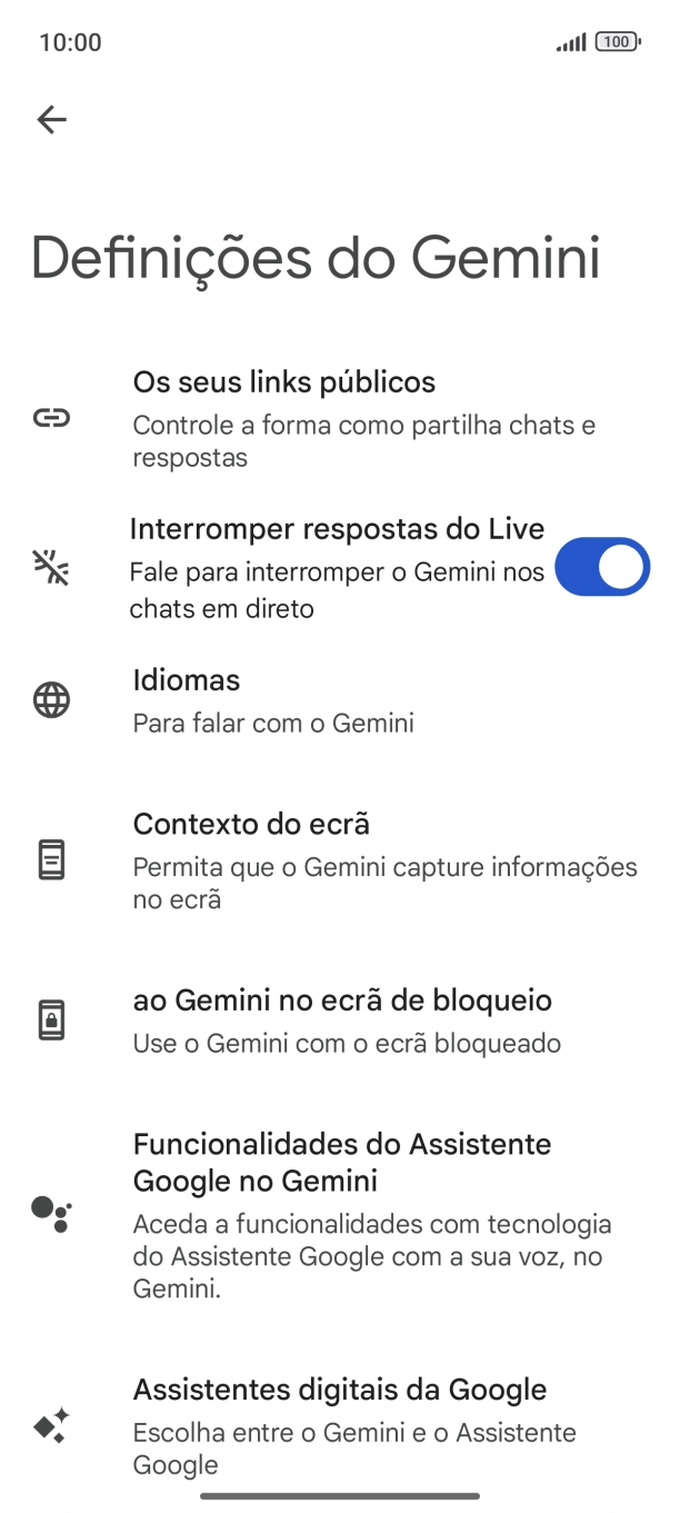Siga as indicações no ecrã para escolher as definições pretendidas.