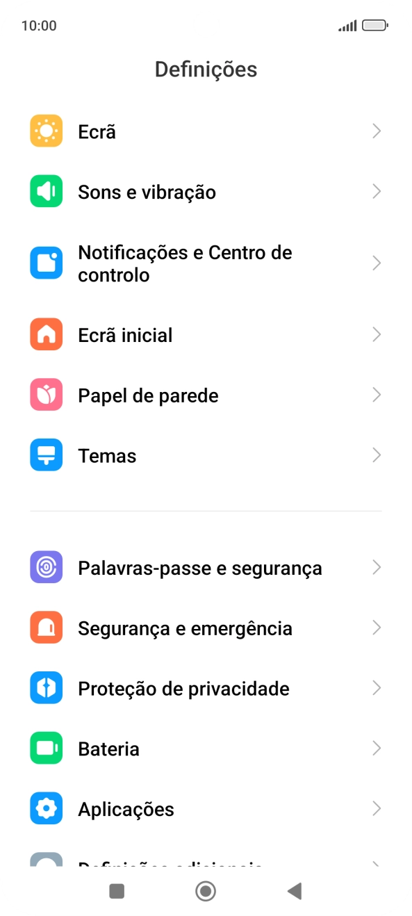 Prima Palavras-passe e segurança.