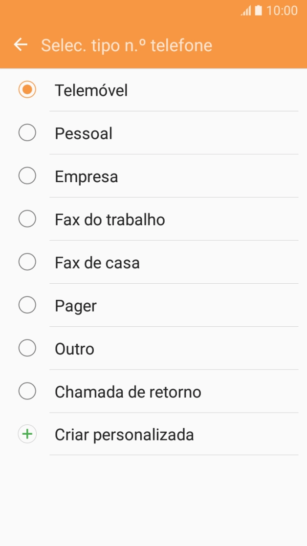Prima o tipo de número pretendido.