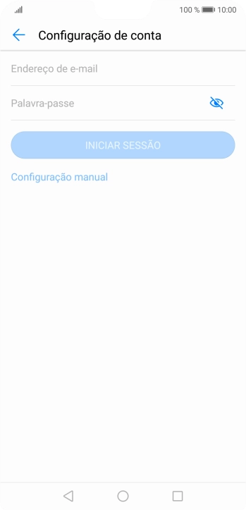 Prima Endereço de e-mail e introduza o seu endereço de e-mail Vodafone.