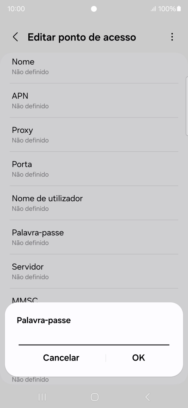 Introduza vodafone e prima OK.
