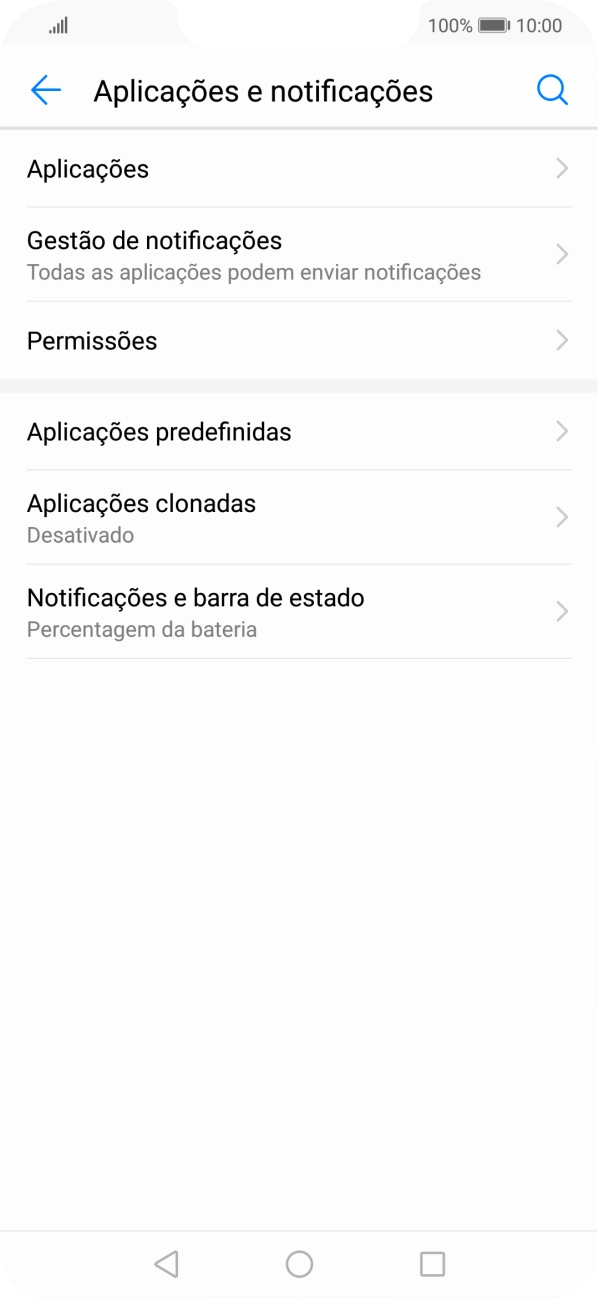 Prima Gestão de notificações.