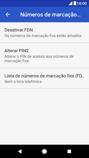 Prima Desativar FDN para desativar a marcação permitida.