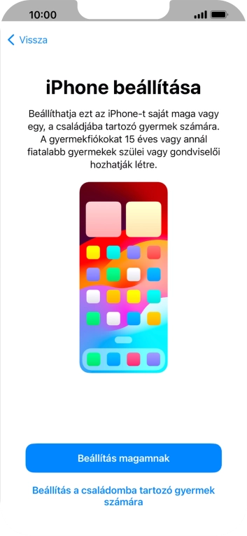 Válaszd a Beállítás magamnak lehetőséget.