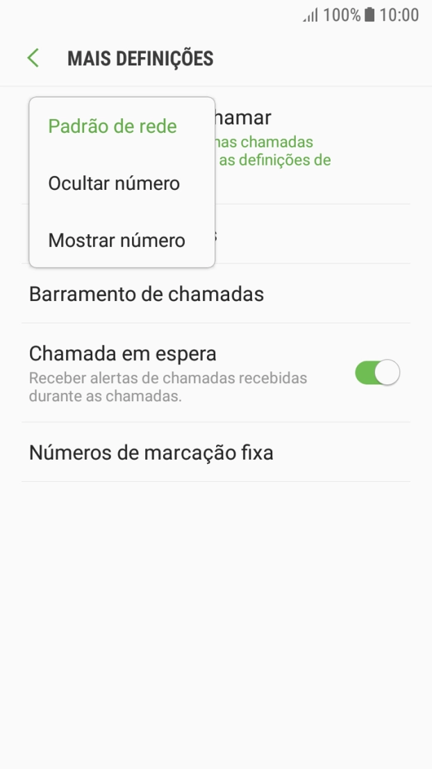 Prima Mostrar número para ativar a visualização do seu número.