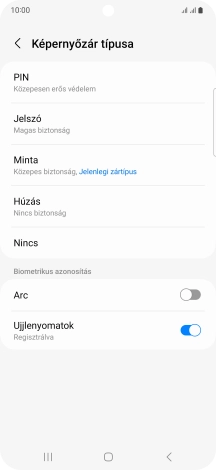 Válaszd a Nincs lehetőséget.