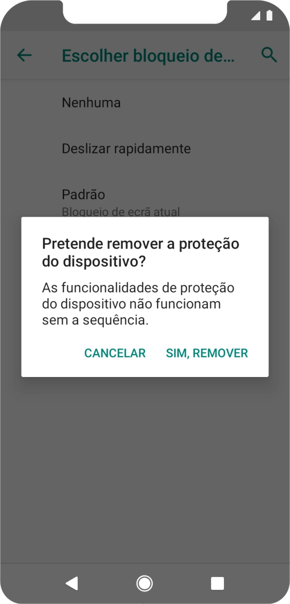 Prima SIM, REMOVER.