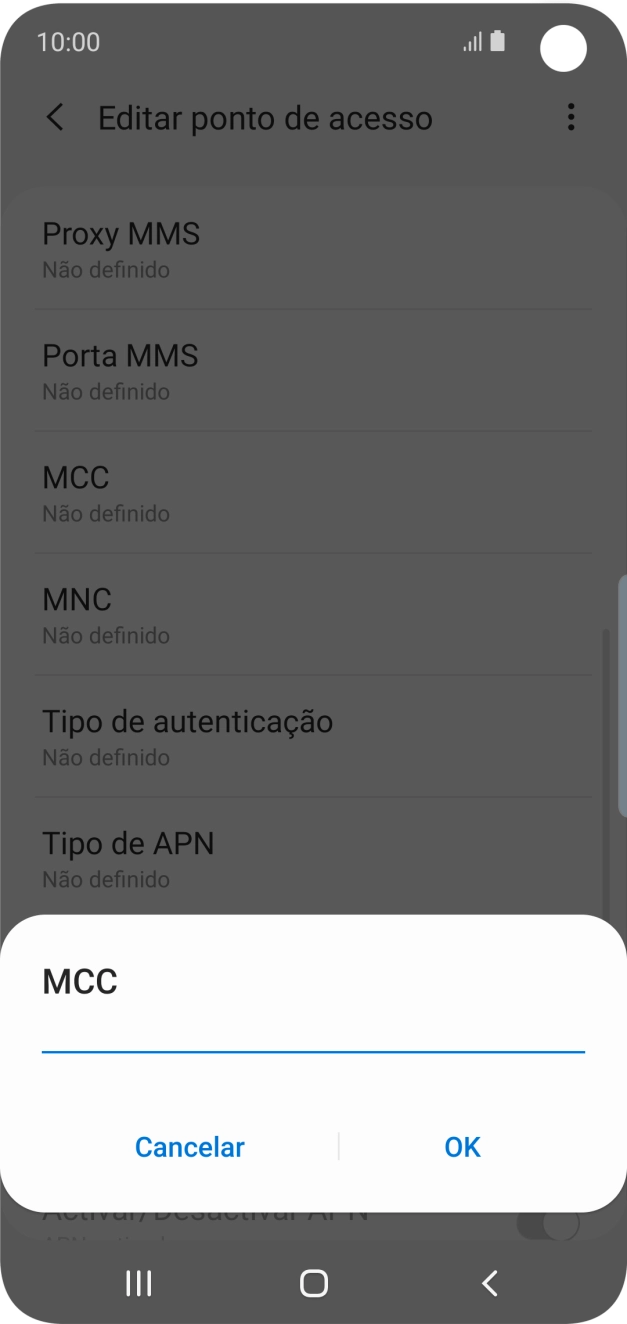 Introduza 268 e prima OK.