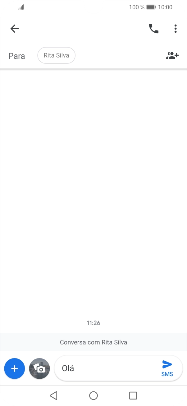 Prima o ícone de câmara.