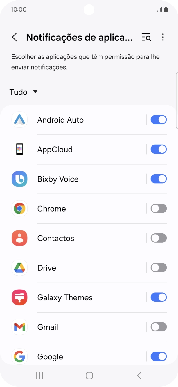 Prima a lista suspensa.